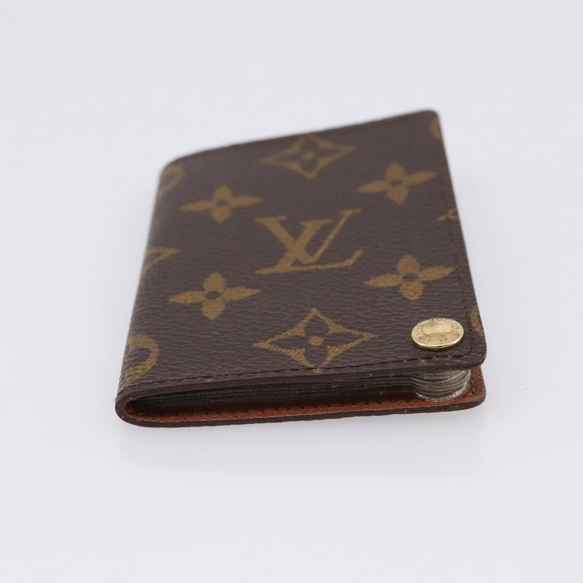 Louis Vuitton Porte Cartes Pression Card Case Monogram Canvas, Brown, Canvas, Card Holder