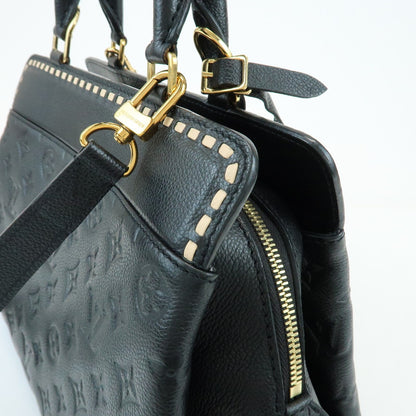 Louis Vuitton Vosges Whipstitch Monogram Empreinte Leather, Black, Leather, Handbag
