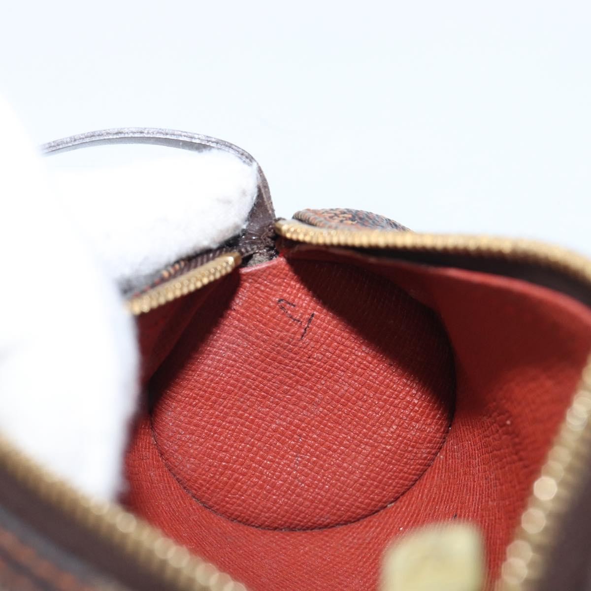 Louis Vuitton Papillon Pochette Damier, Brown, Canvas, Clutch