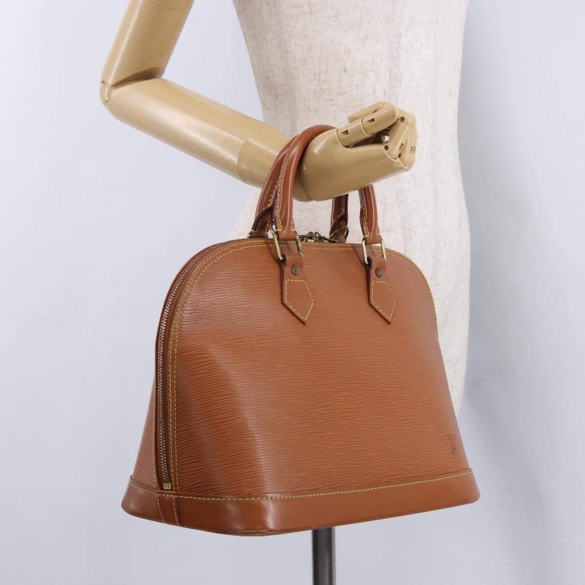 Louis Vuitton Alma Epi Leather, Gold, Leather, Handbag