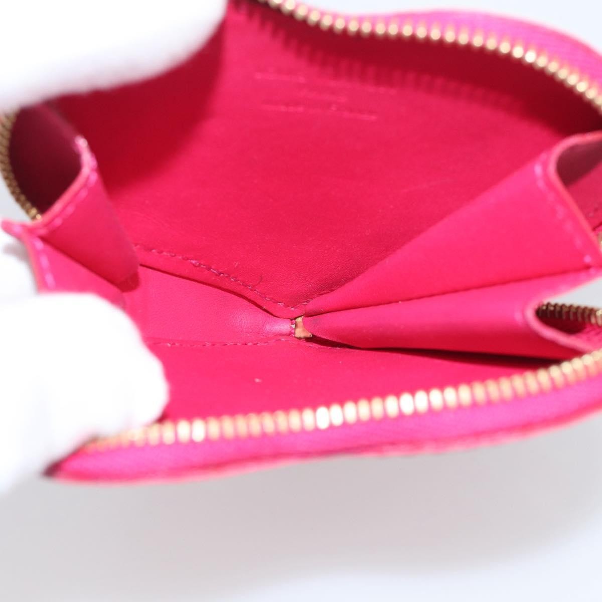 Louis Vuitton Heart Coin Purse Monogram Vernis, Pink, Patent Leather, Clutch
