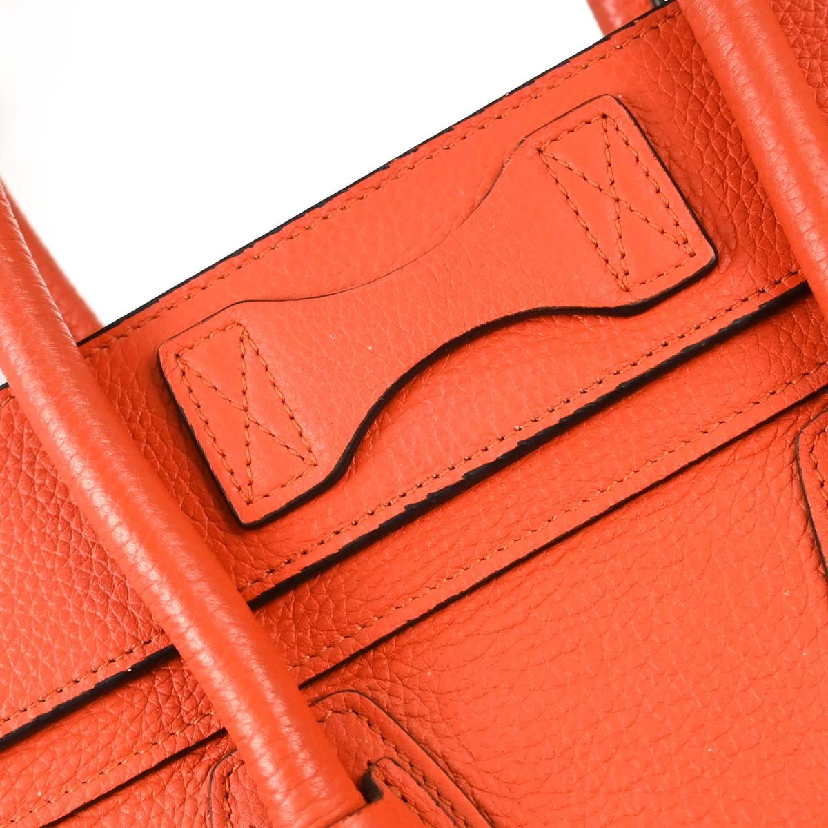 Celine Luggage Grainy Leather, Red, Leather, Handbag