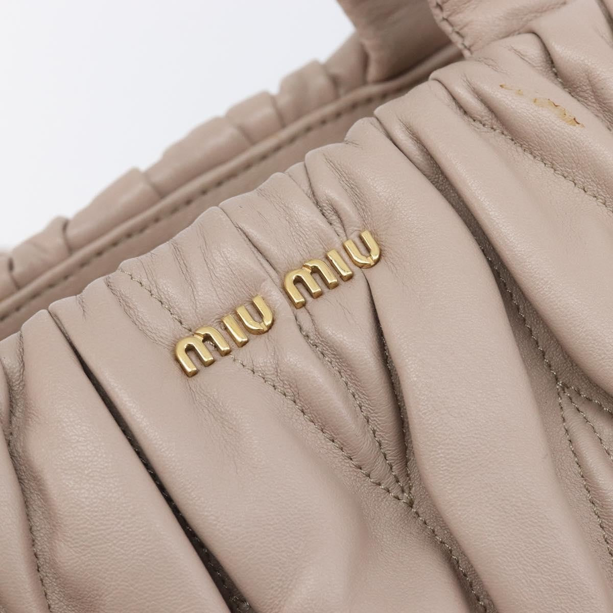 Miu Miu Convertible Matelasse Leather, Beige, Leather, Tote Bag