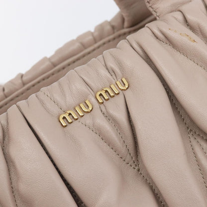 Miu Miu Convertible Matelasse Leather, Beige, Leather, Tote Bag