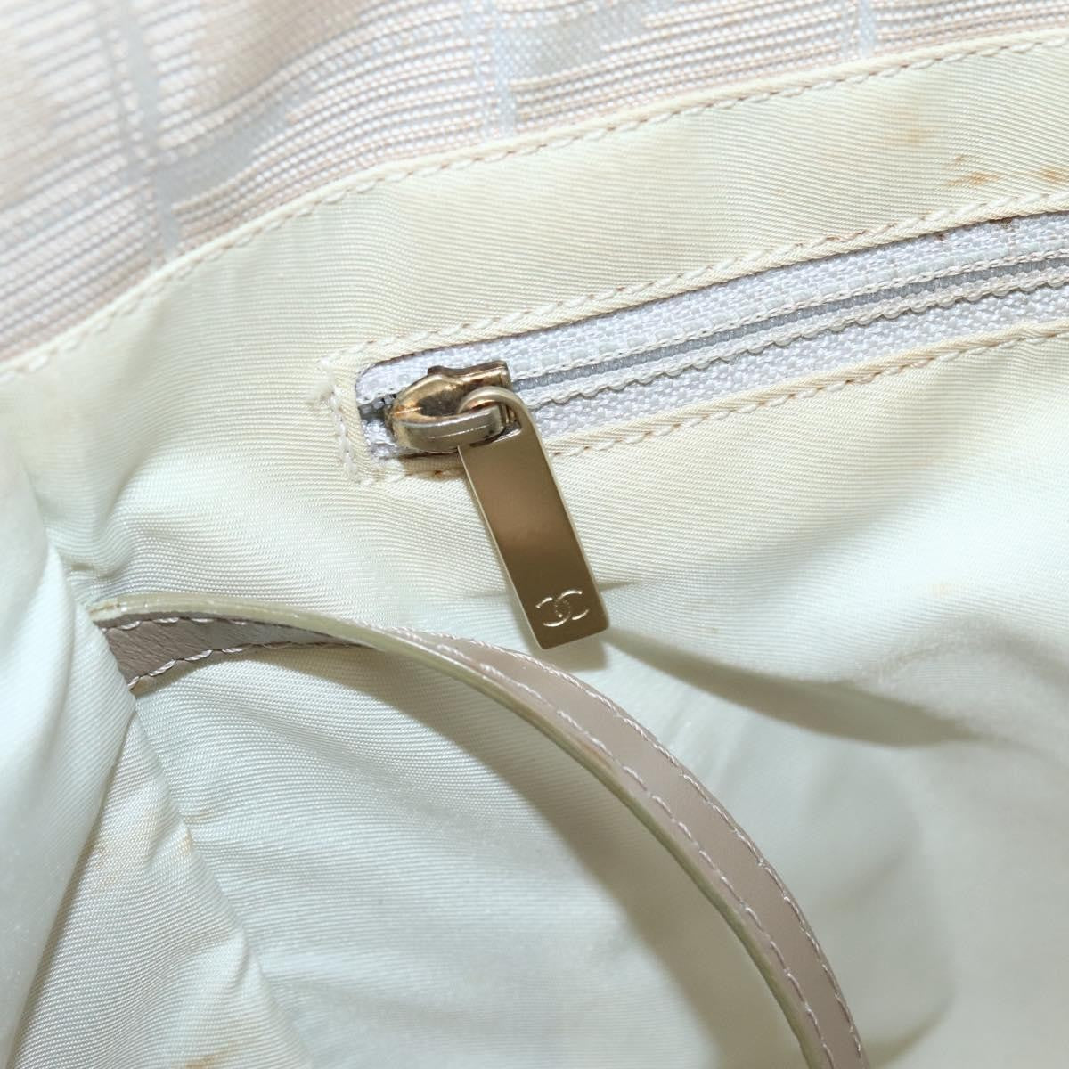 Chanel Travel Line Tote Nylon, Beige, Nylon, Travel bag