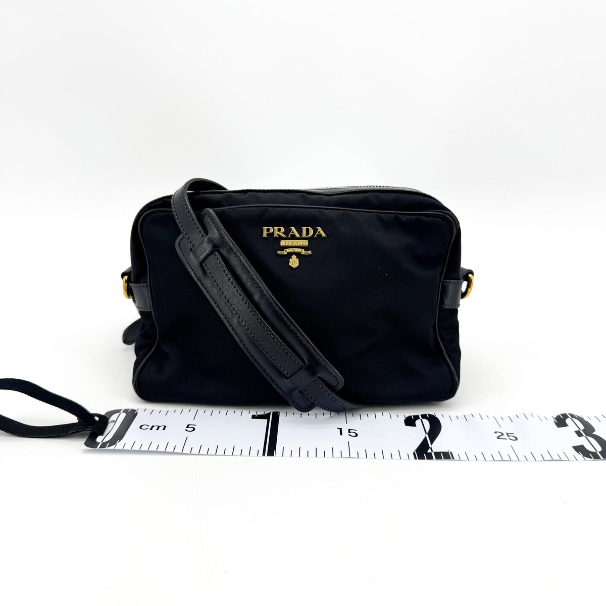 Prada Camera Tessuto, Black, Nylon, Crossbody Bag