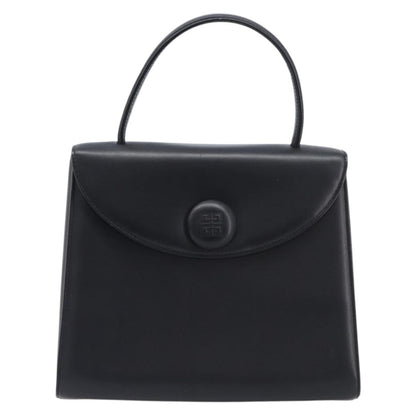 Valentino Garavani Top Handle Flap Leather, Black, Leather, Handbag