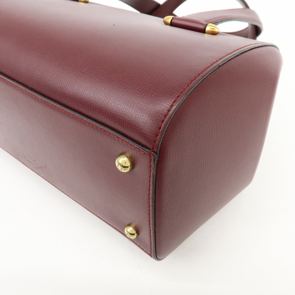 Cartier Must de Cartier Boston Leather, Burgundy, Leather, Travel Bag