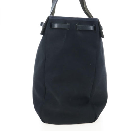 Hermes Herbag Cabas Toile and Leather, Black, Canvas, Tote Bag