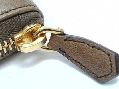 Prada Zip Around Vitello Daino, Brown, Leather, Wallet