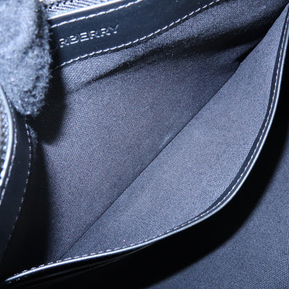 Burberry Logo Zip Printed Leather, Black, Leather, Clutch