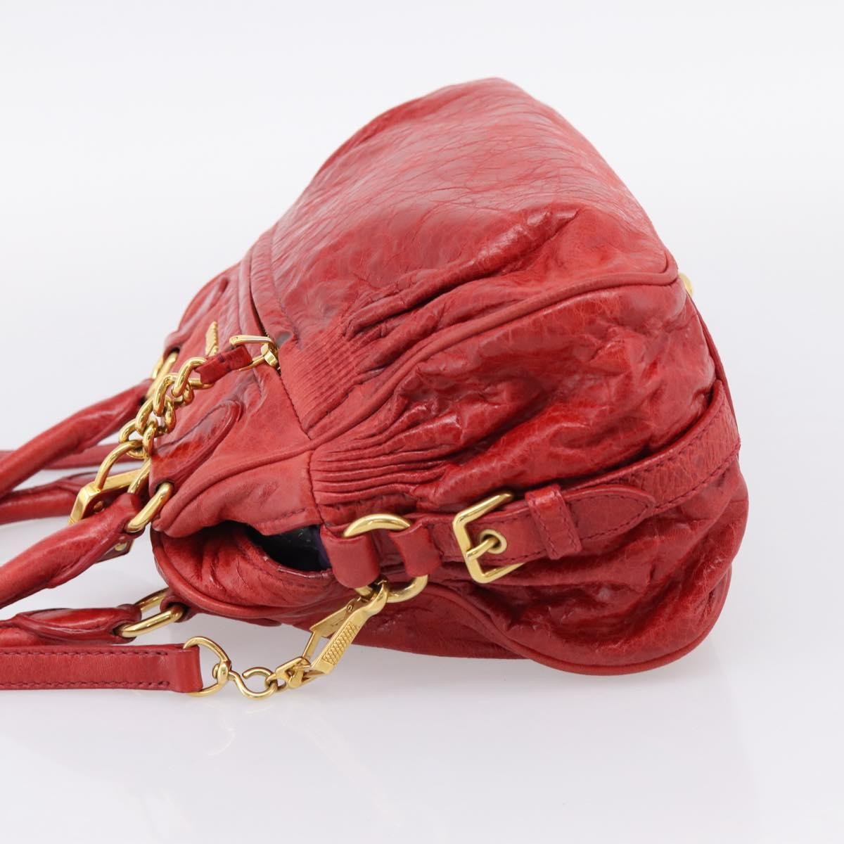 Miu Miu Coffer Convertible Satchel Matelasse Leather, Red, Leather, Handbag