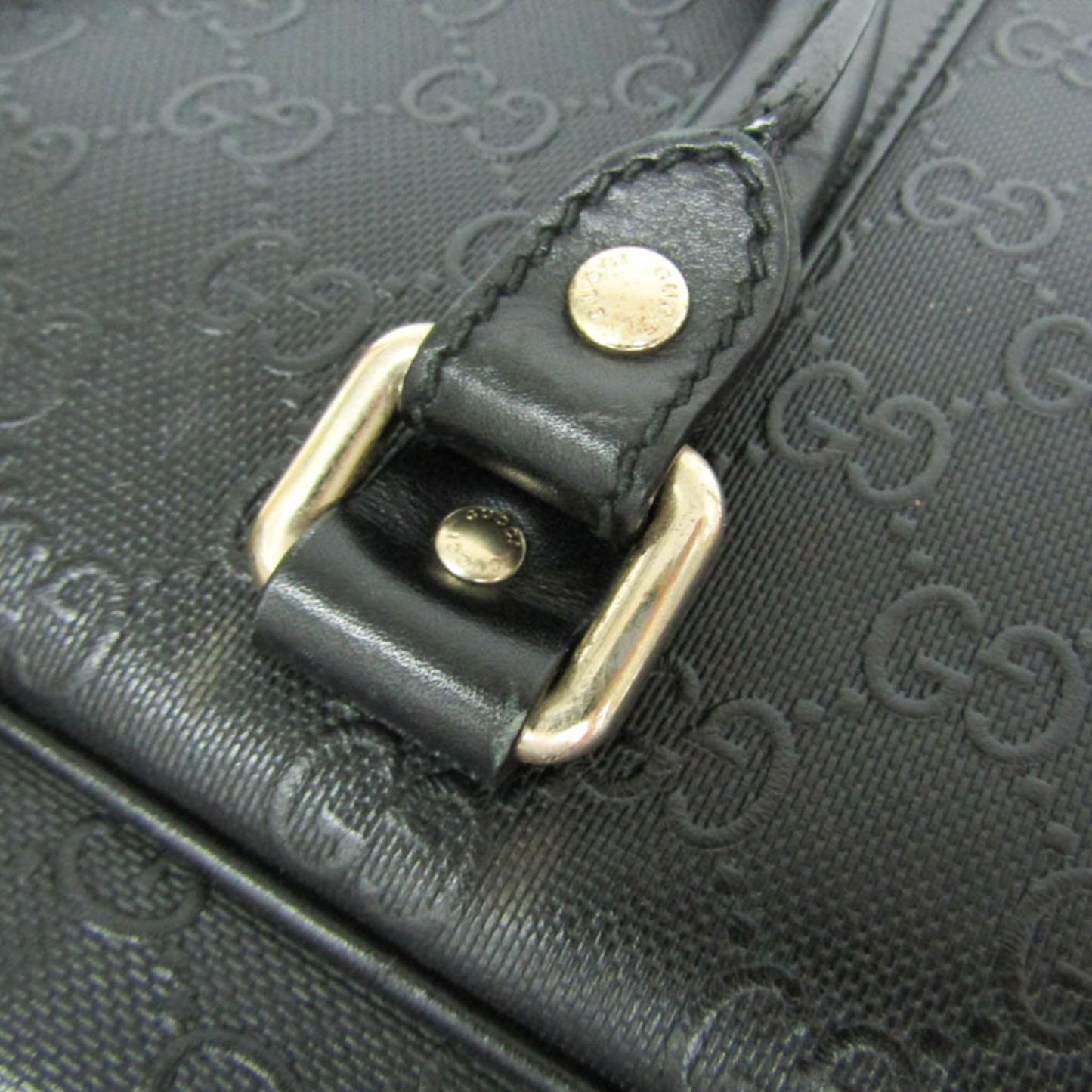 Gucci Convertible Briefcase Guccissima Leather, Black, Leather, Briefcase