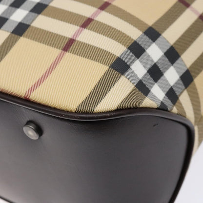Burberry Vintage Vintage Check Coated Canvas, Beige, Canvas, Tote Bag