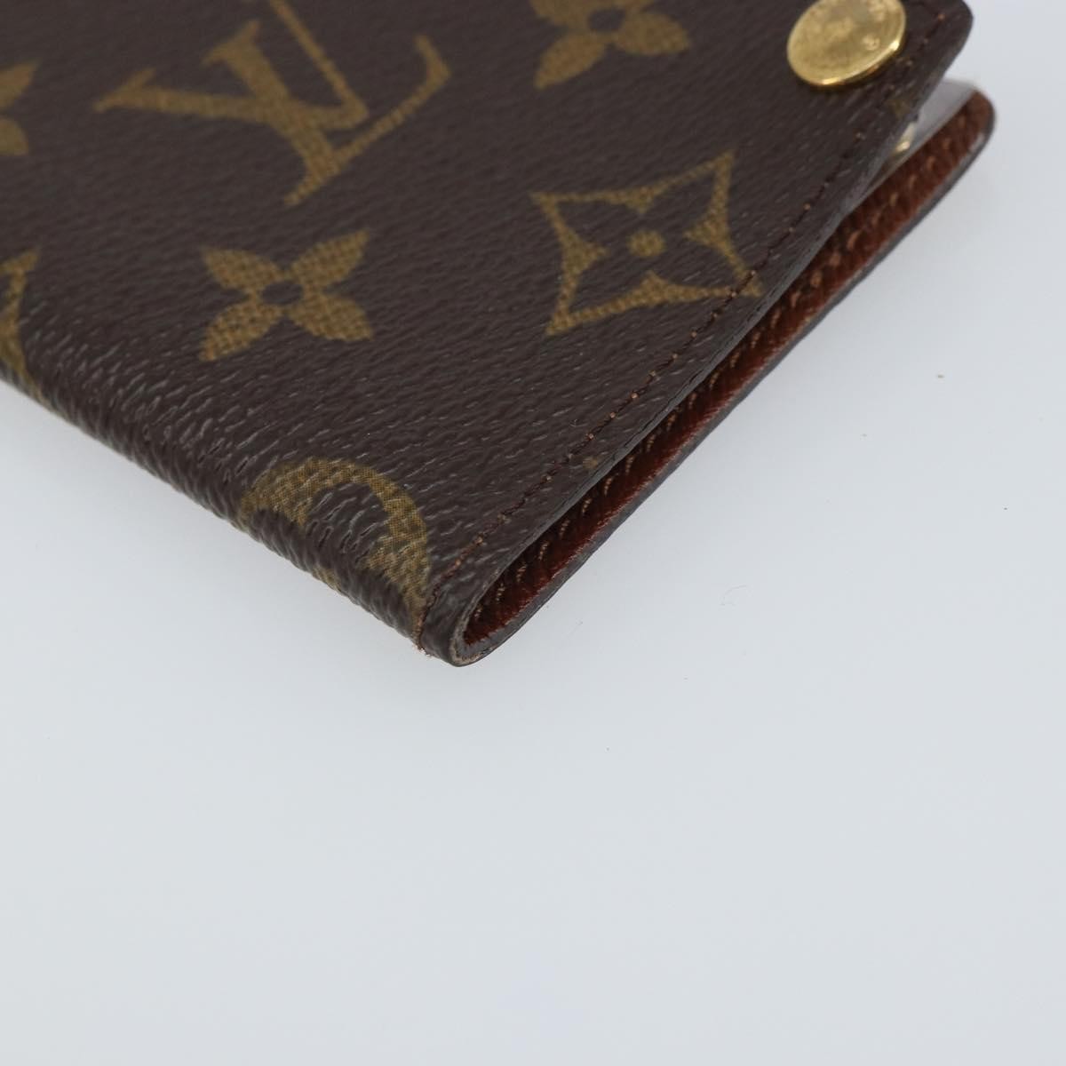 Louis Vuitton Porte Cartes Pression Card Case Monogram Canvas, Brown, Canvas, Card Holder