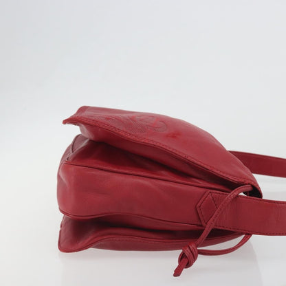 Loewe Anagram Leather, Red, Leather, Shoulder Bag
