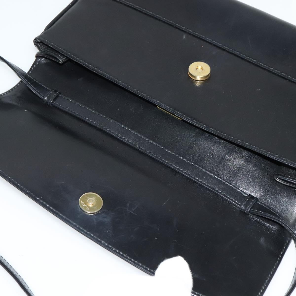 Bally Vintage Leather, Black, Leather, Shoulder Bag