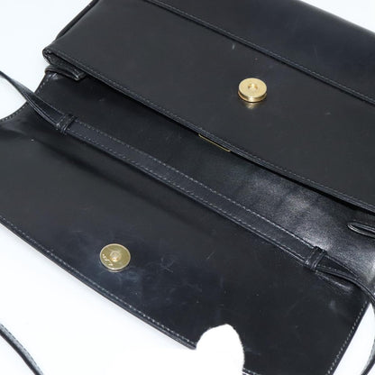 Bally Vintage Leather, Black, Leather, Shoulder Bag