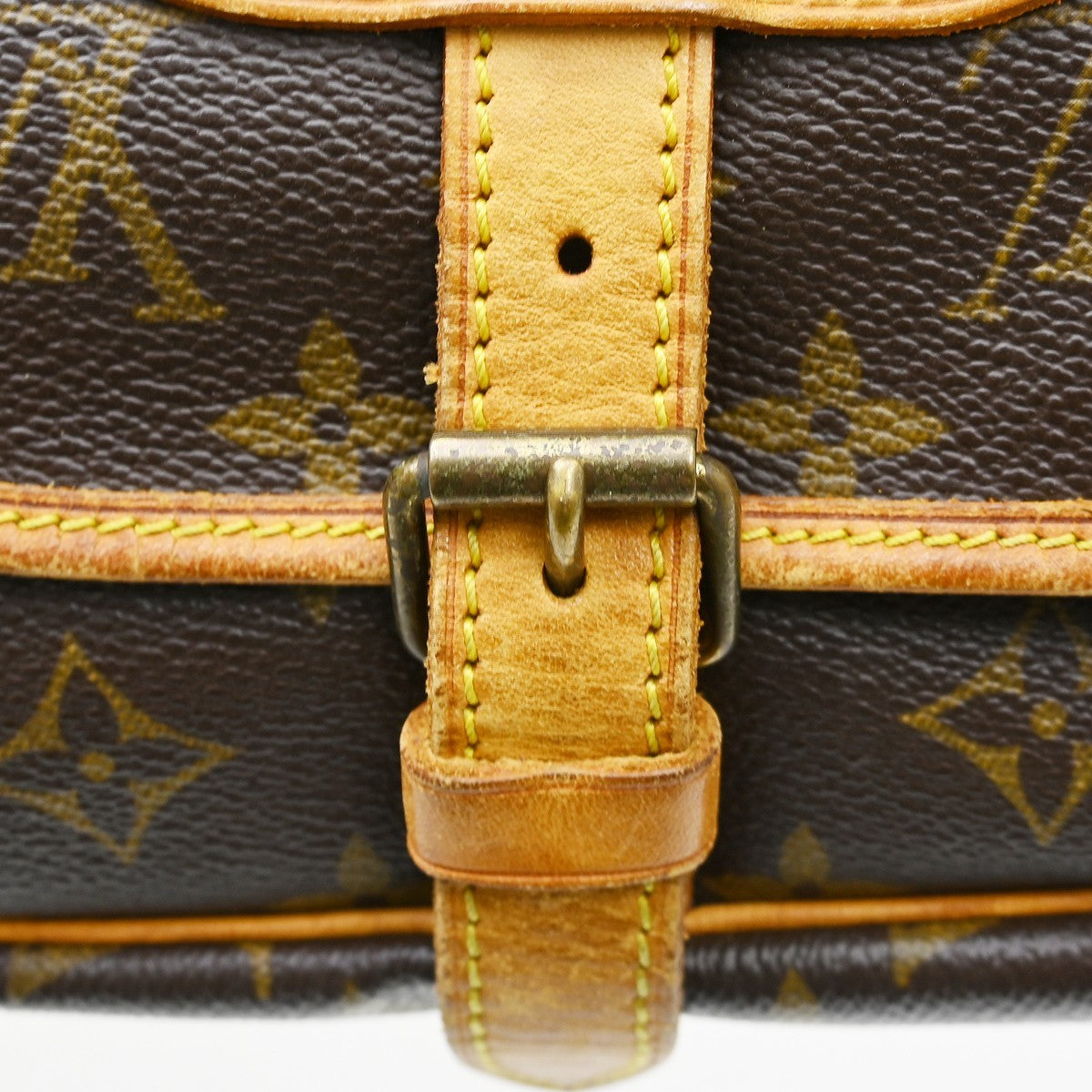 Louis Vuitton Saumur Monogram, Brown, Canvas, Shoulder Bag
