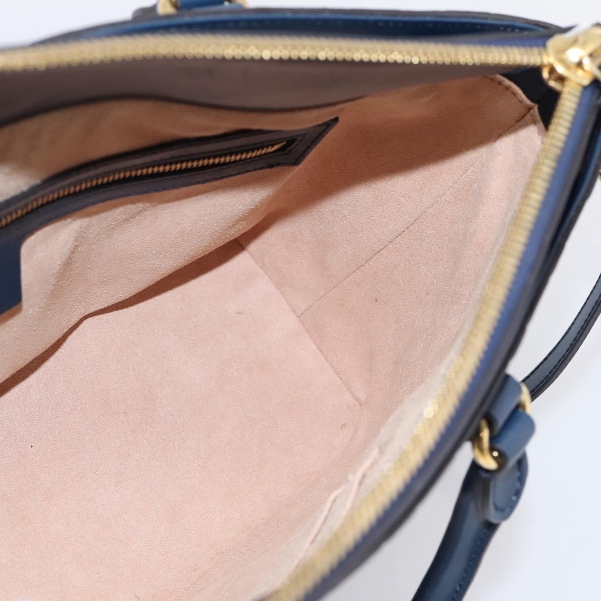 Gucci Linea A Convertible Guccissima Leather, Navy, Leather, Tote Bag
