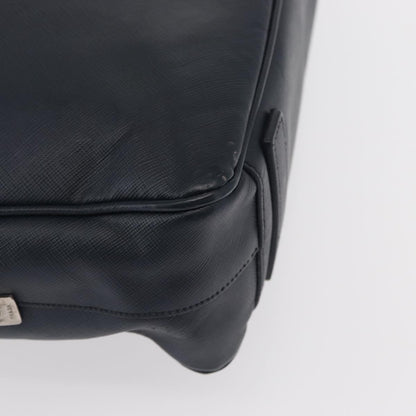 Prada Convertible Zip Around Saffiano Leather, Navy, Leather, Briefcase
