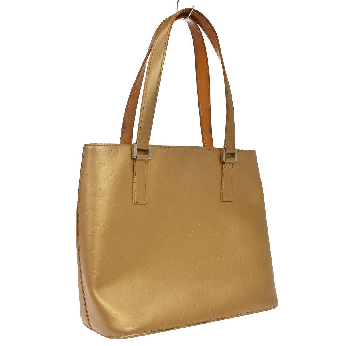 Louis Vuitton Mat Stockton Monogram Vernis, Gold, Patent Leather, Shoulder Bag