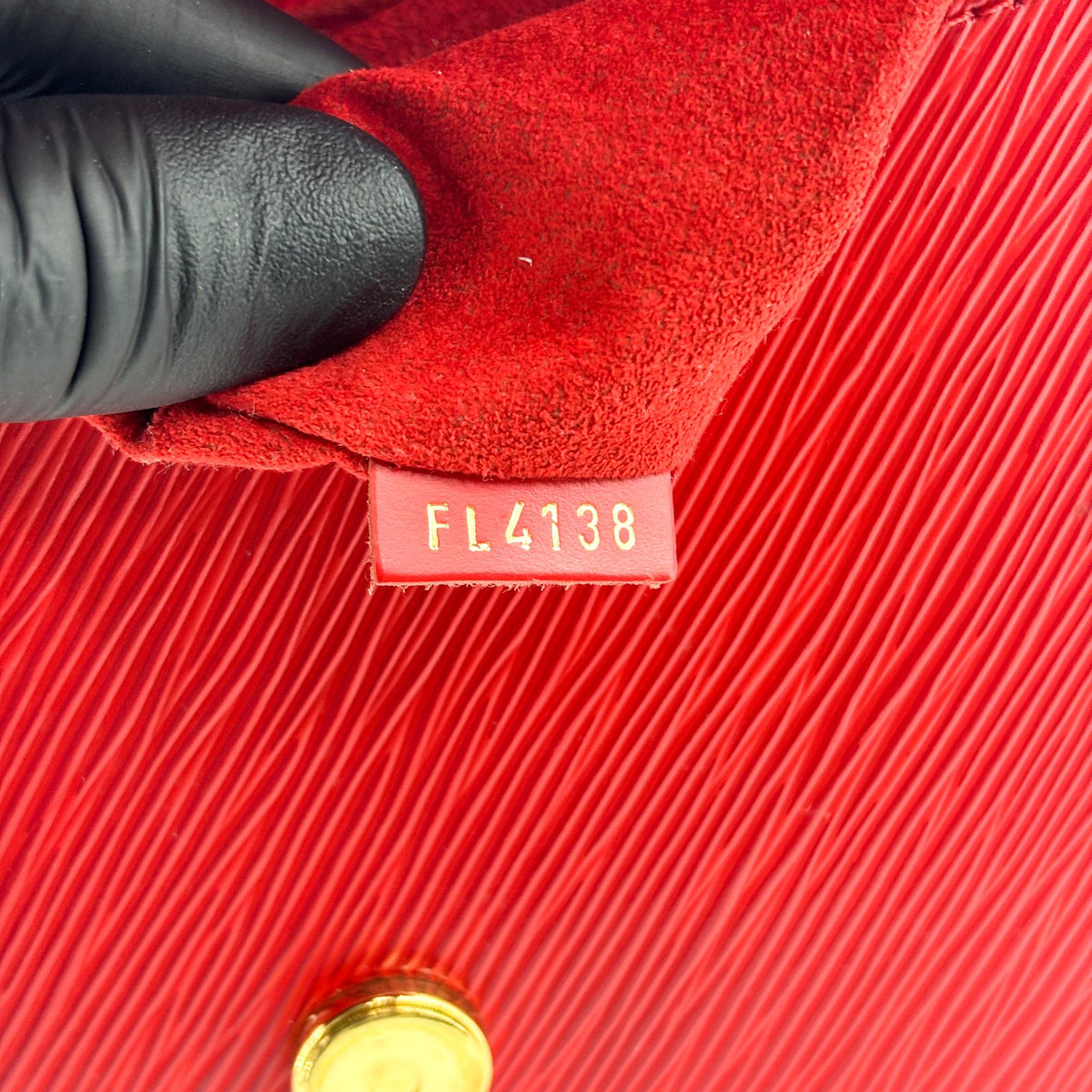 Louis Vuitton Locky Epi Leather, Red, Leather, Handbag