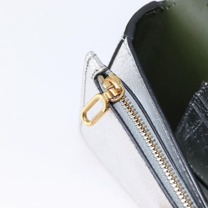 Burberry D-Ring Chain Leather, Silver, Leather, Shoulder Bag