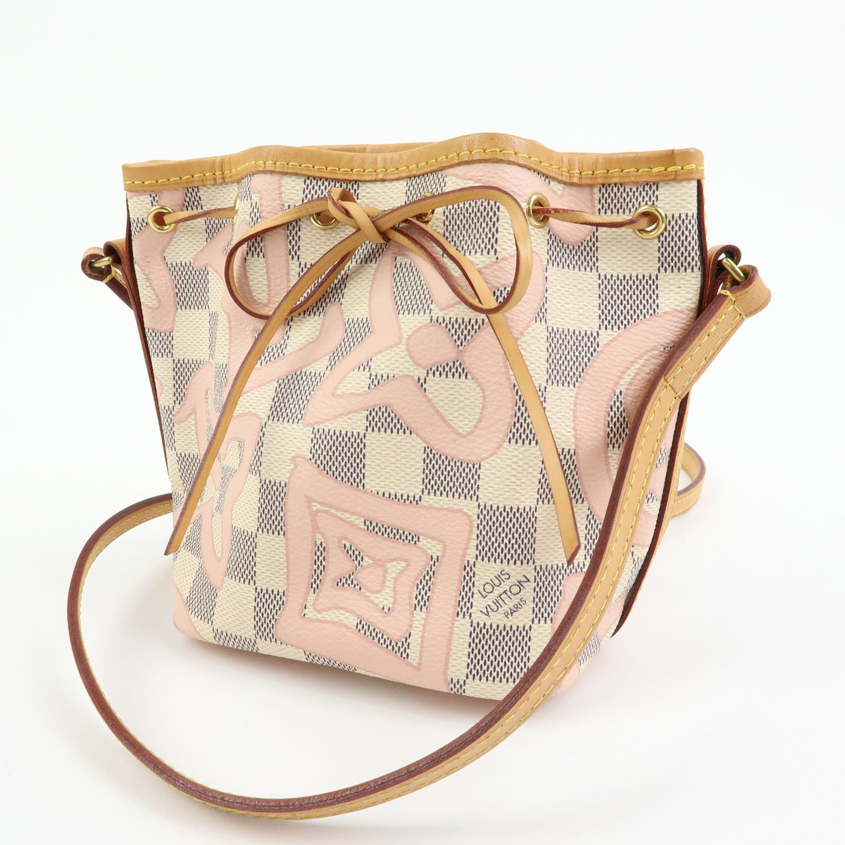 Louis Vuitton Noe Limited Edition Damier Tahitienne, White, Canvas, Shoulder Bag