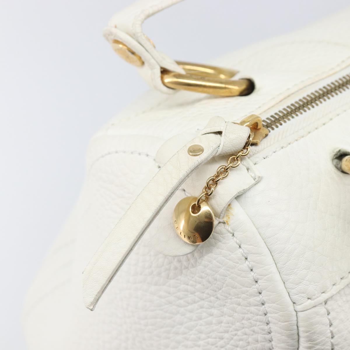 Celine Handbag Leather, White, Leather, Handbag