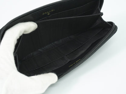 Chanel Timeless CC Zipped Caviar, Black, Leather, Wallet