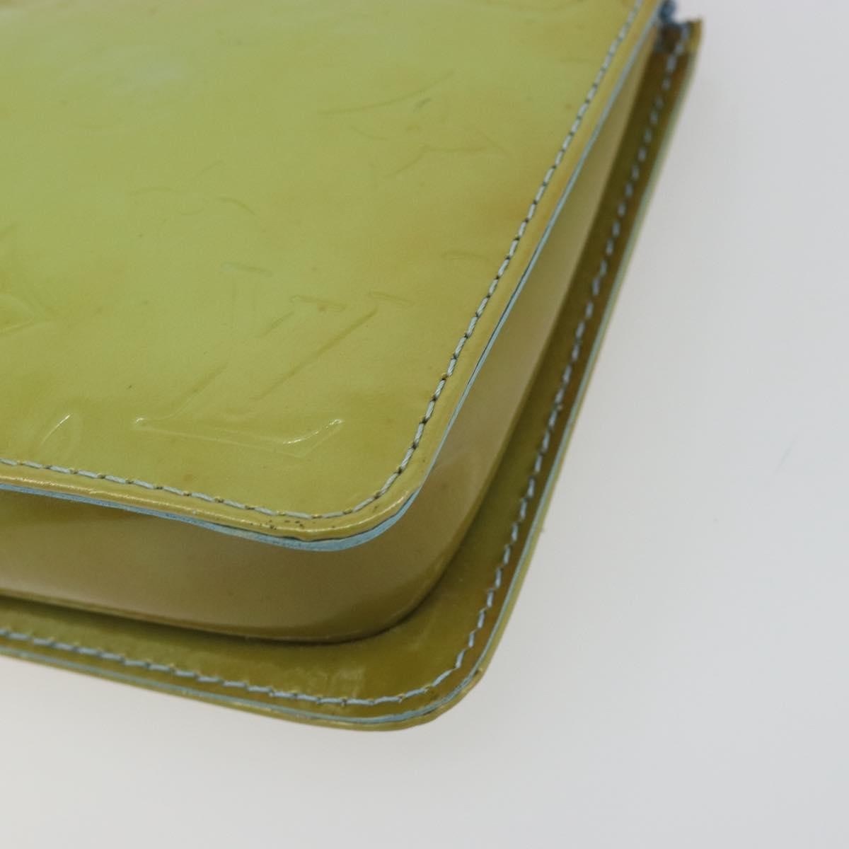 Louis Vuitton Lexington Pochette Monogram Vernis, Green, Patent Leather, Clutch