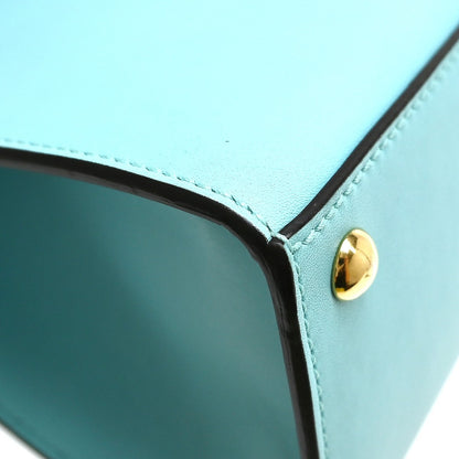 Gucci Padlock Top Handle Leather, Blue, Leather, Handbag