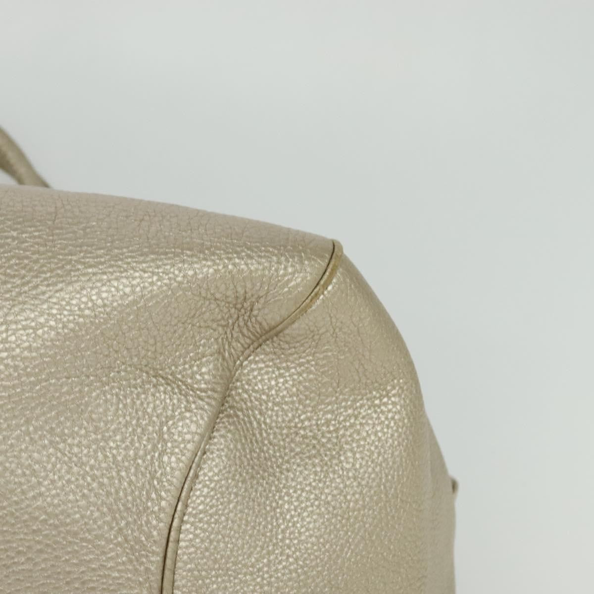 Salvatore Ferragamo Gancini Tote Leather, Silver, Leather, Tote Bag