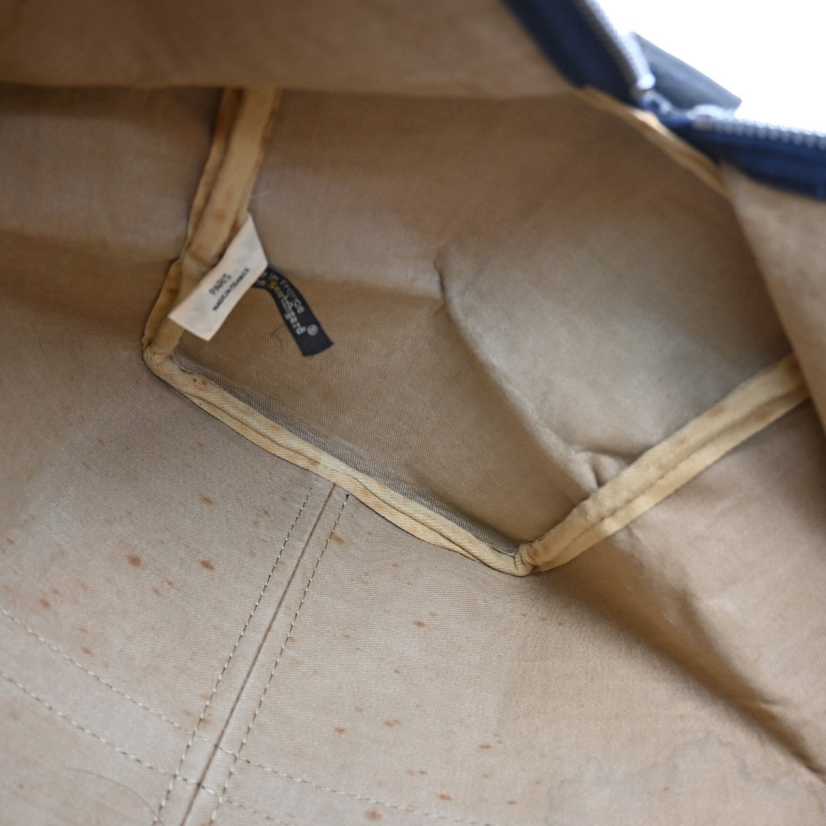 Christian Dior Vintage Trotter Boston Diorissimo Canvas, Navy, Canvas, Handbag
