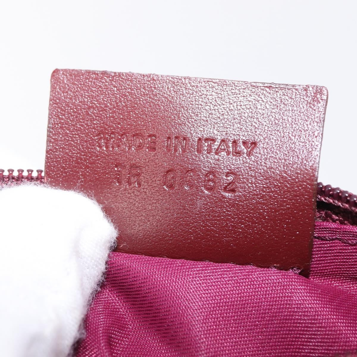 Christian Dior Vintage Saddle Zip Coin Purse Diorissimo Canvas, Red, Canvas, Clutch