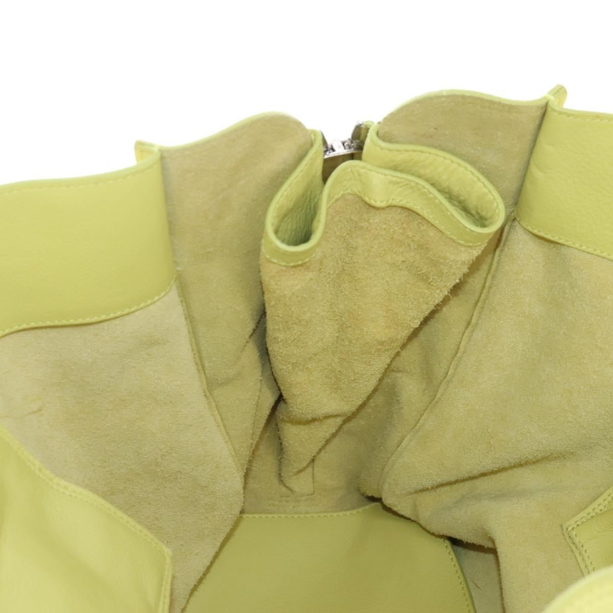 Balenciaga Papier A4 Zip Around Classic Studs Leather, Yellow, Leather, Handbag