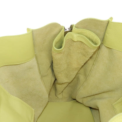 Balenciaga Papier A4 Zip Around Classic Studs Leather, Yellow, Leather, Handbag