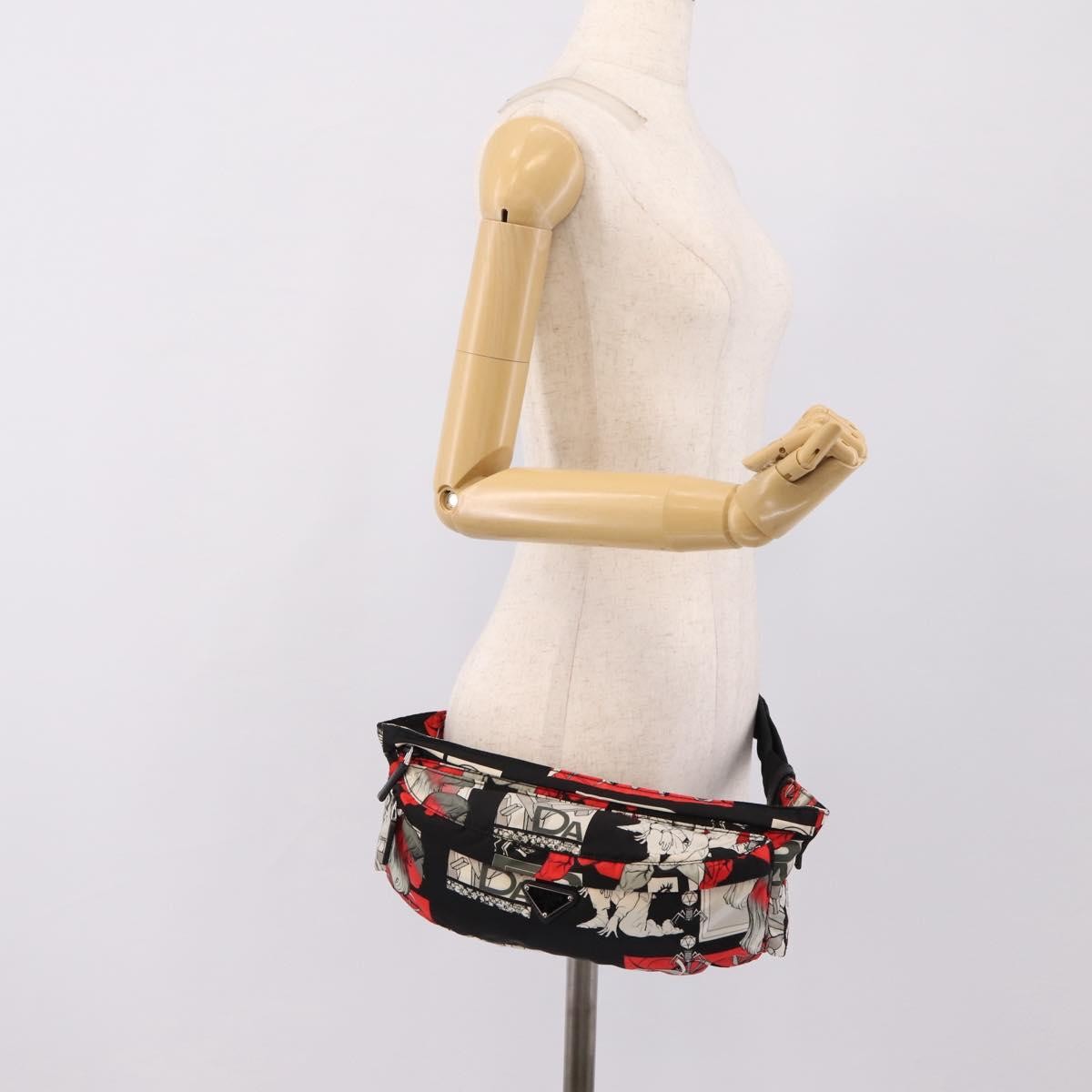 Prada Zip Waist Printed Tessuto, Multicolour, Nylon, Handbag