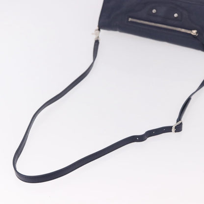 Balenciaga Classic Studs Envelope Strap Clutch Leather, Navy, Leather, Clutch