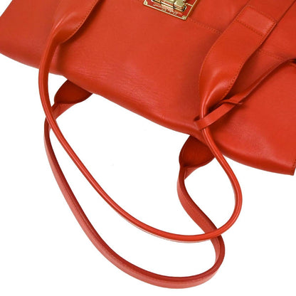 Salvatore Ferragamo Sookie Satchel Leather, Red, Leather, Handbag
