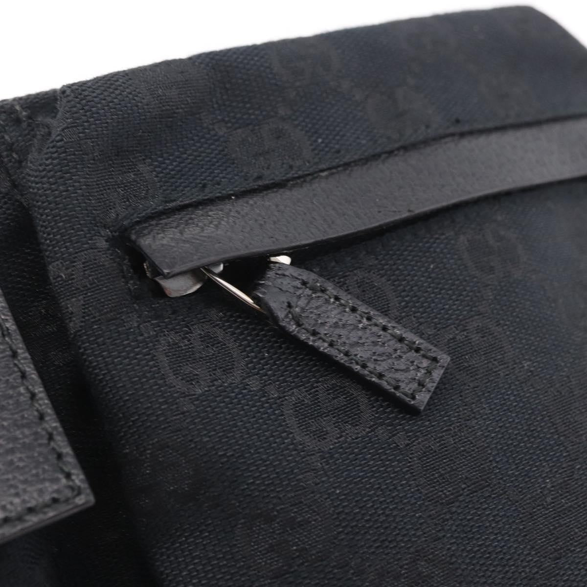 Gucci Vintage Double Web Belt Canvas, Black, Canvas, Shoulder Bag