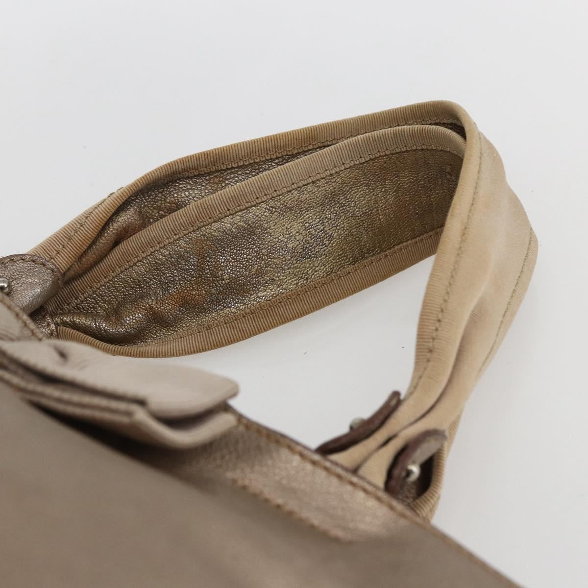 Salvatore Ferragamo Vala Leather, Gold, Leather, Handbag