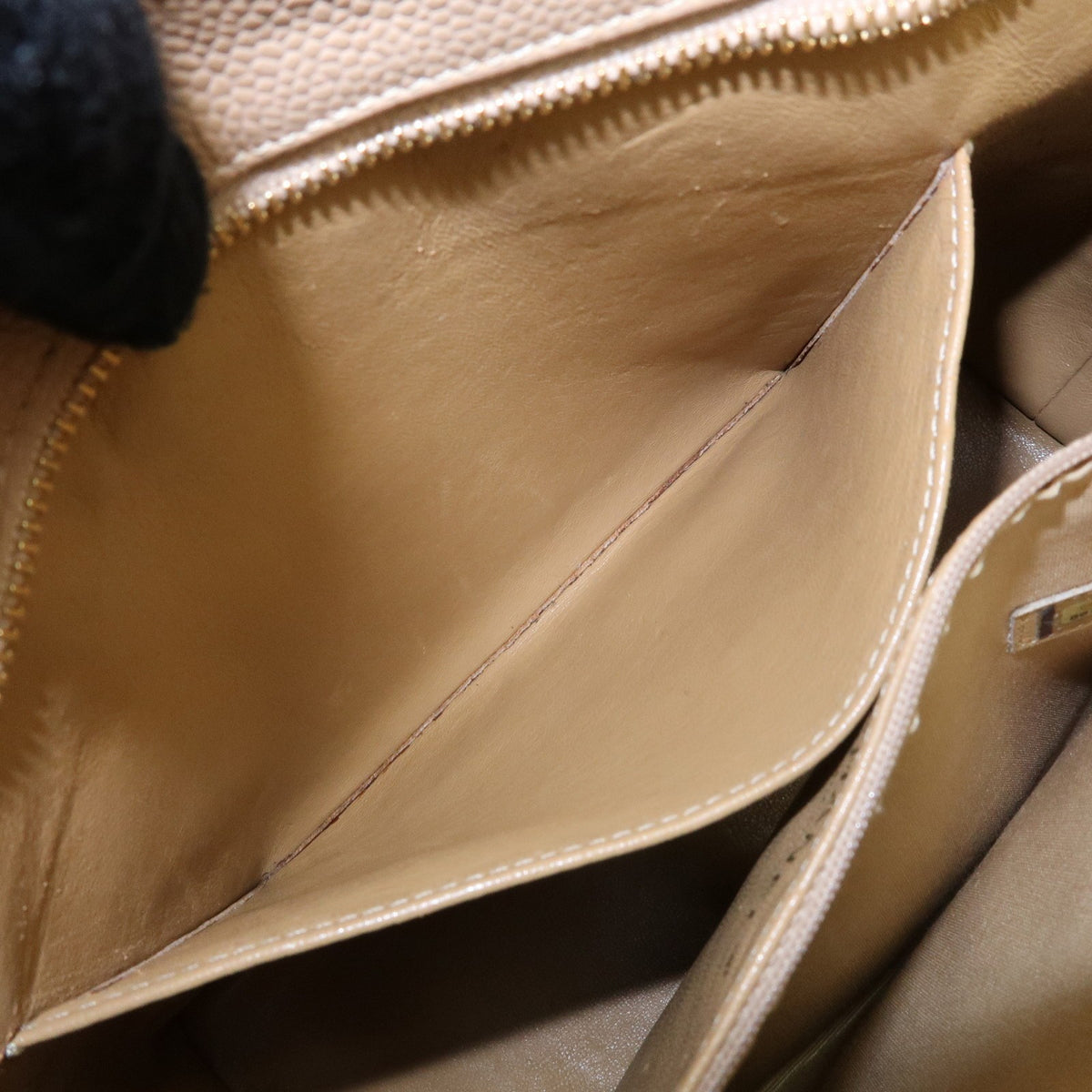 Chanel Medallion Quilted Lambskin, Beige, Leather, Tote Bag