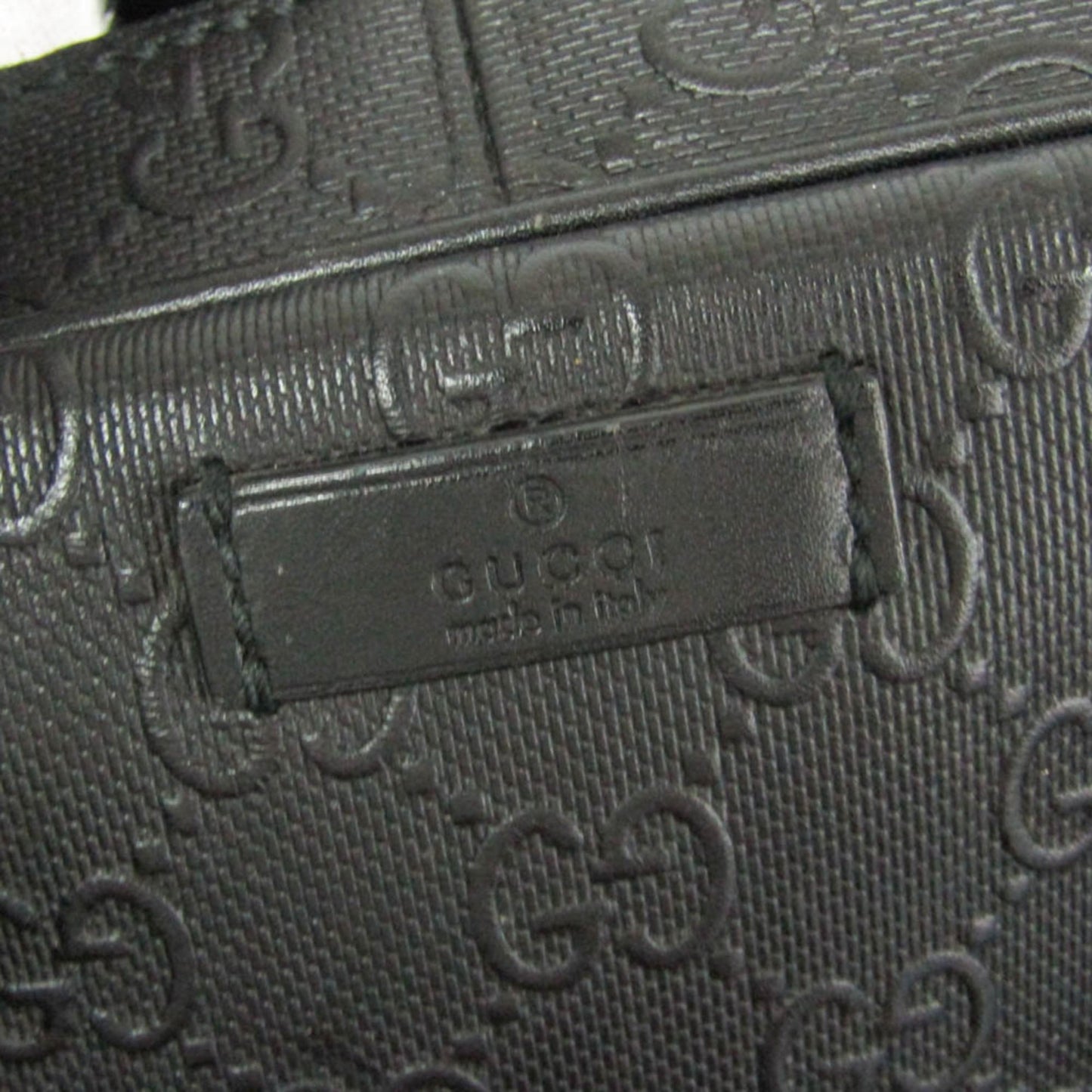 Gucci Convertible Briefcase Guccissima Leather, Black, Leather, Briefcase