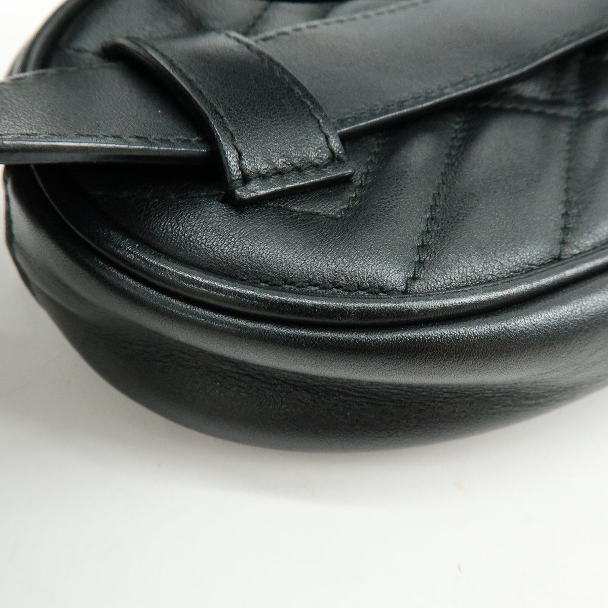 Gucci GG Marmont Belt Matelasse Leather, Black, Leather, Handbag