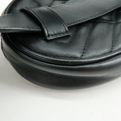 Gucci GG Marmont Belt Matelasse Leather, Black, Leather, Handbag