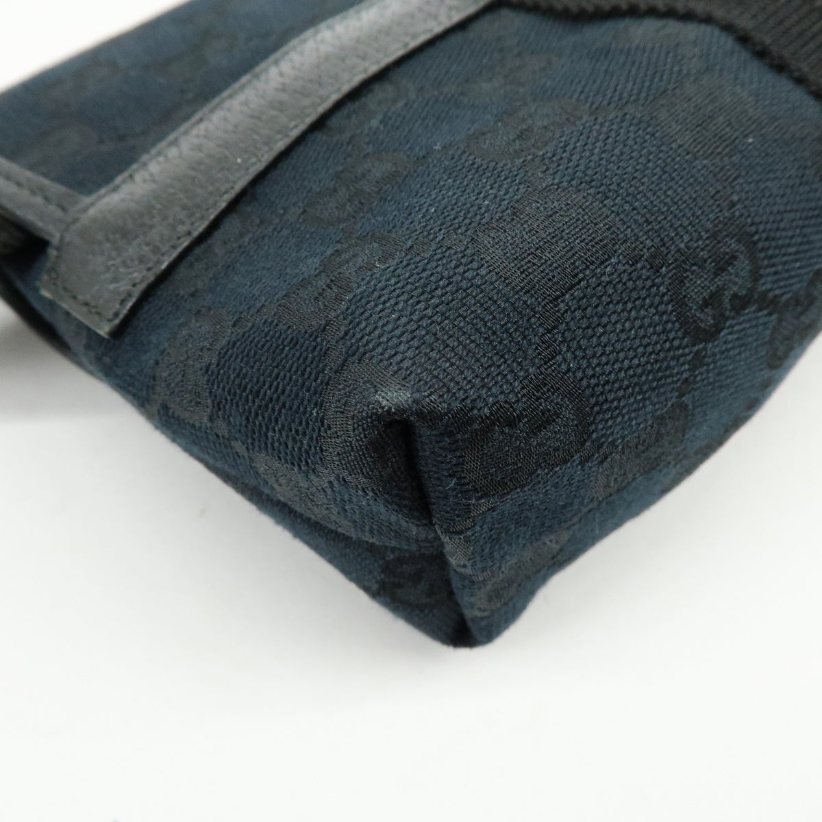 Gucci Buckle Belt GG Canvas, Black, Canvas, Handbag
