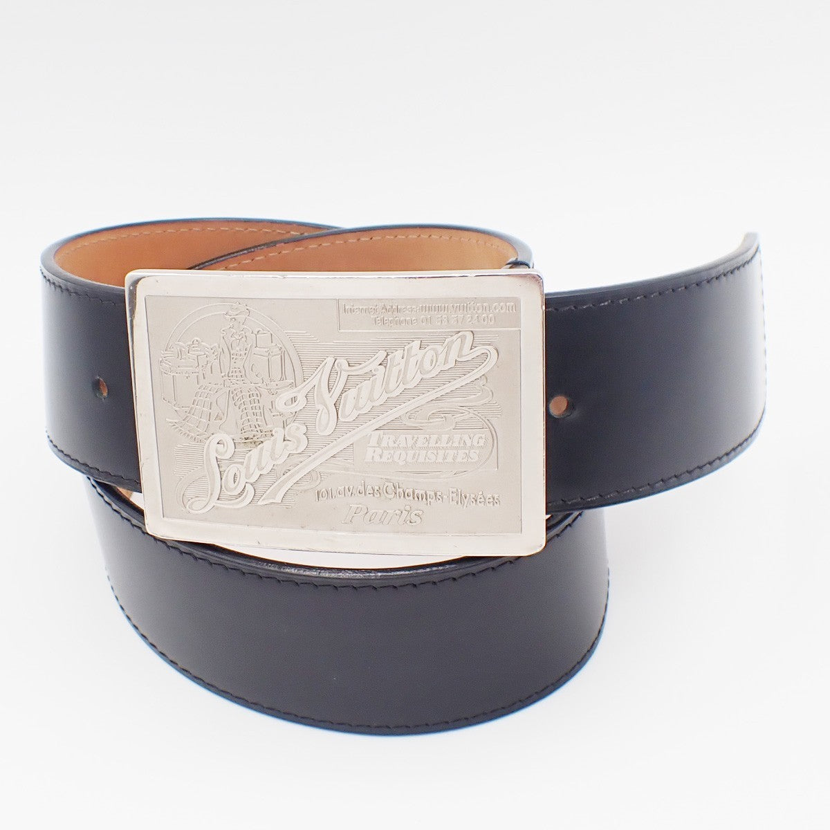 Louis Vuitton Voyage Buckle Belt Leather, Black, Leather, Belt
