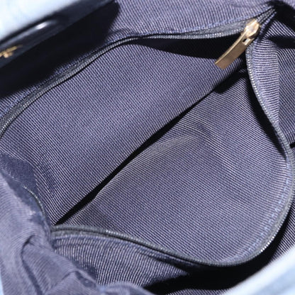 Salvatore Ferragamo Gancini Canvas, Navy, Canvas, Crossbody Bag